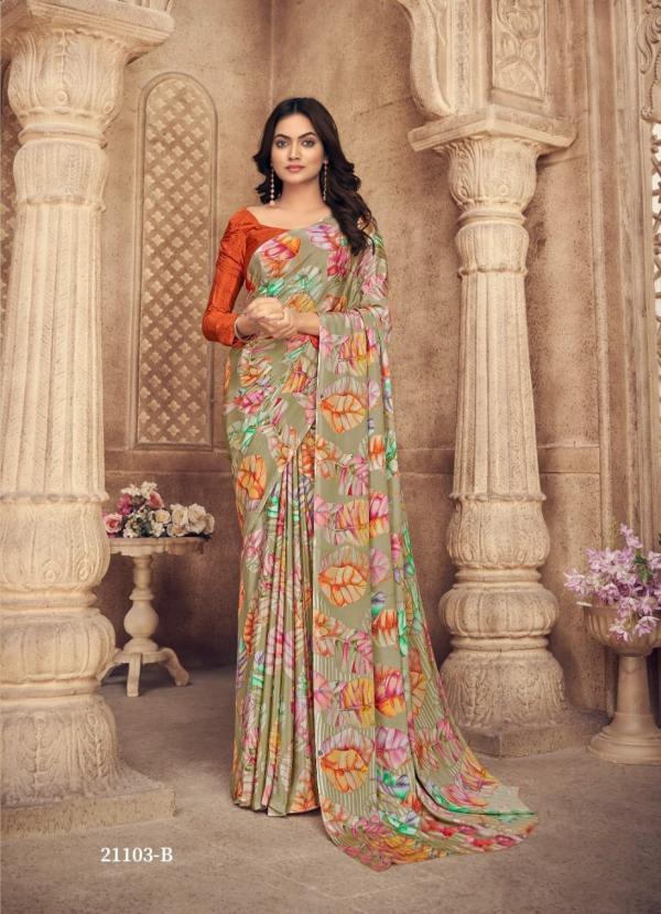 Ruchi Vivanta 21101 Series Fanncy Crepe Silk Saree Collection